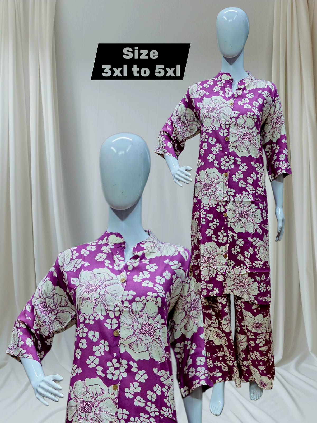 Comfortable Rayon 18 kg Printed Co-ord Set