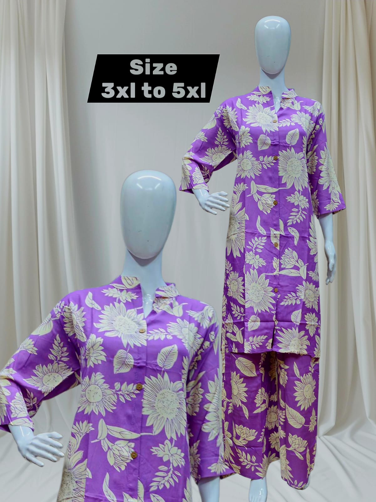 Comfortable Rayon 18 kg Printed Co-ord Set