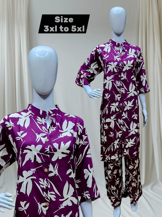 Comfortable Rayon 18 kg Printed Co-ord Set