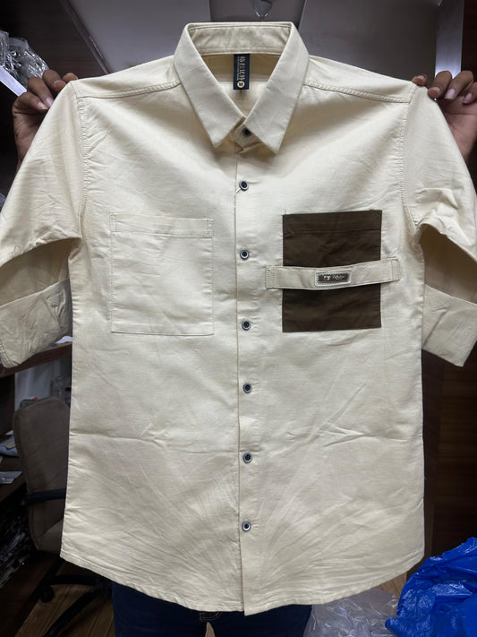 Luxurious Solid Color Men's Shirt with Subtle Sheen
