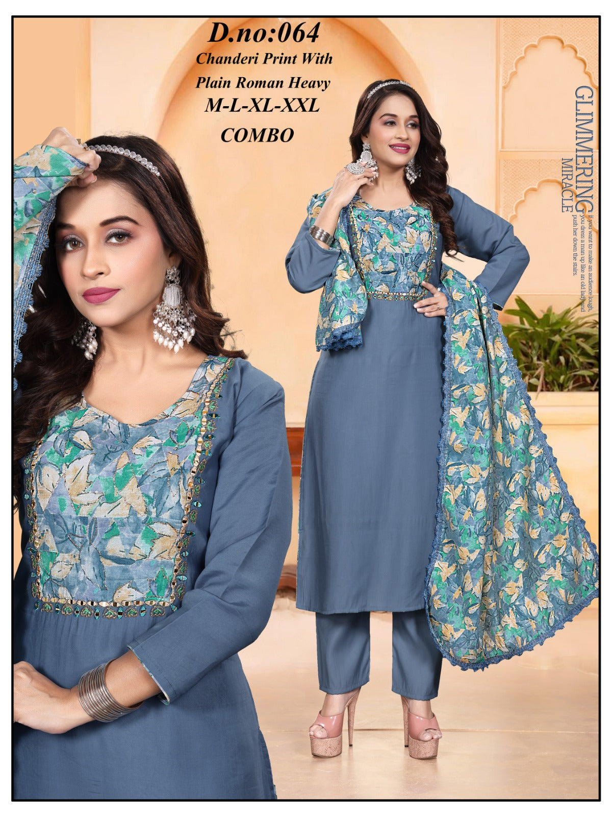Roman Silk Chanderi kurti