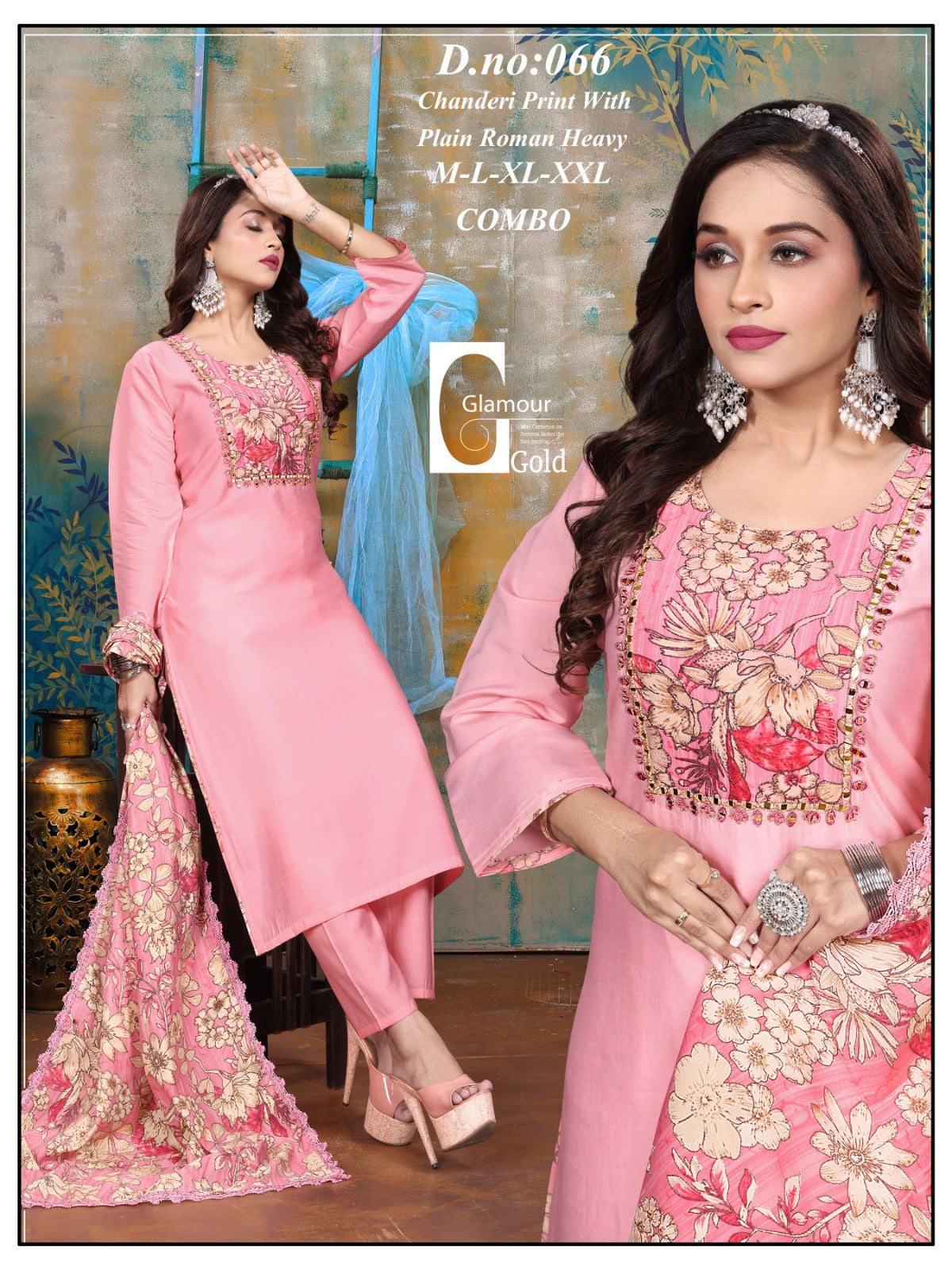 Roman Silk Chanderi kurti