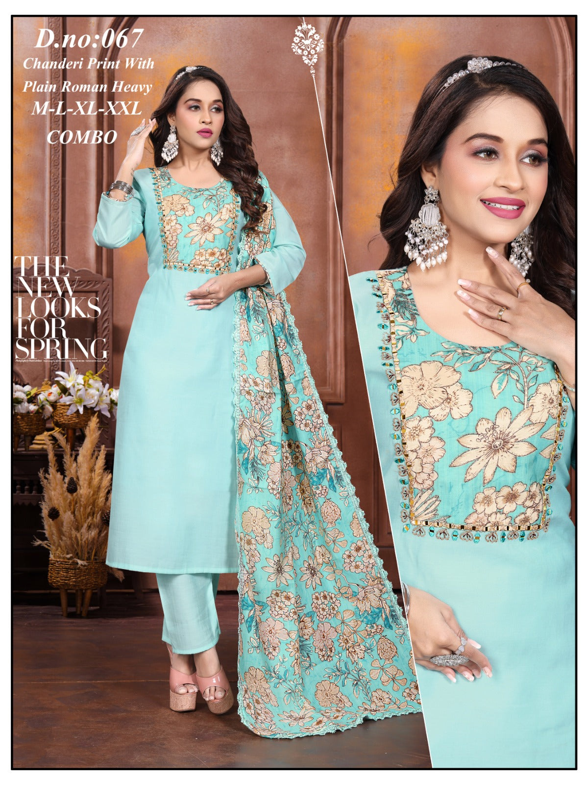 Roman Silk Chanderi kurti