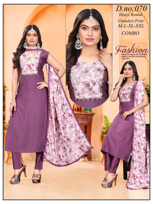 Roman Silk Chanderi kurti