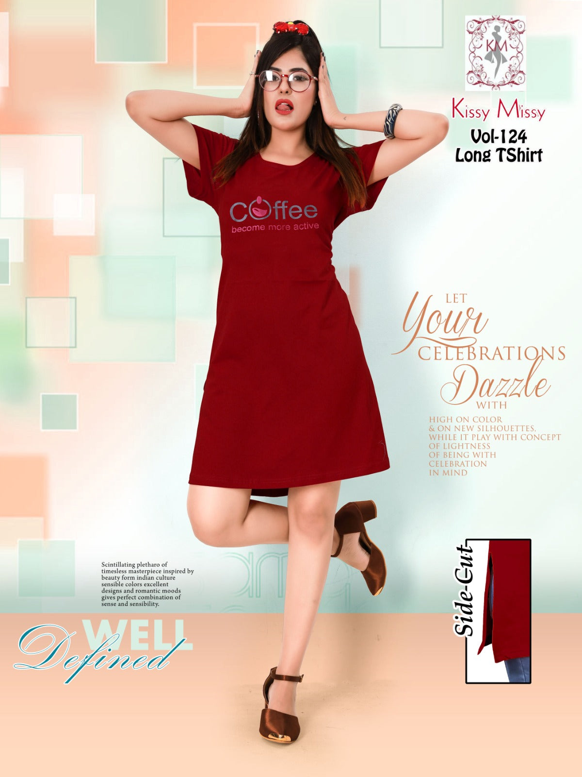 Long tshirt with side cut (HALF NIGHTY).
