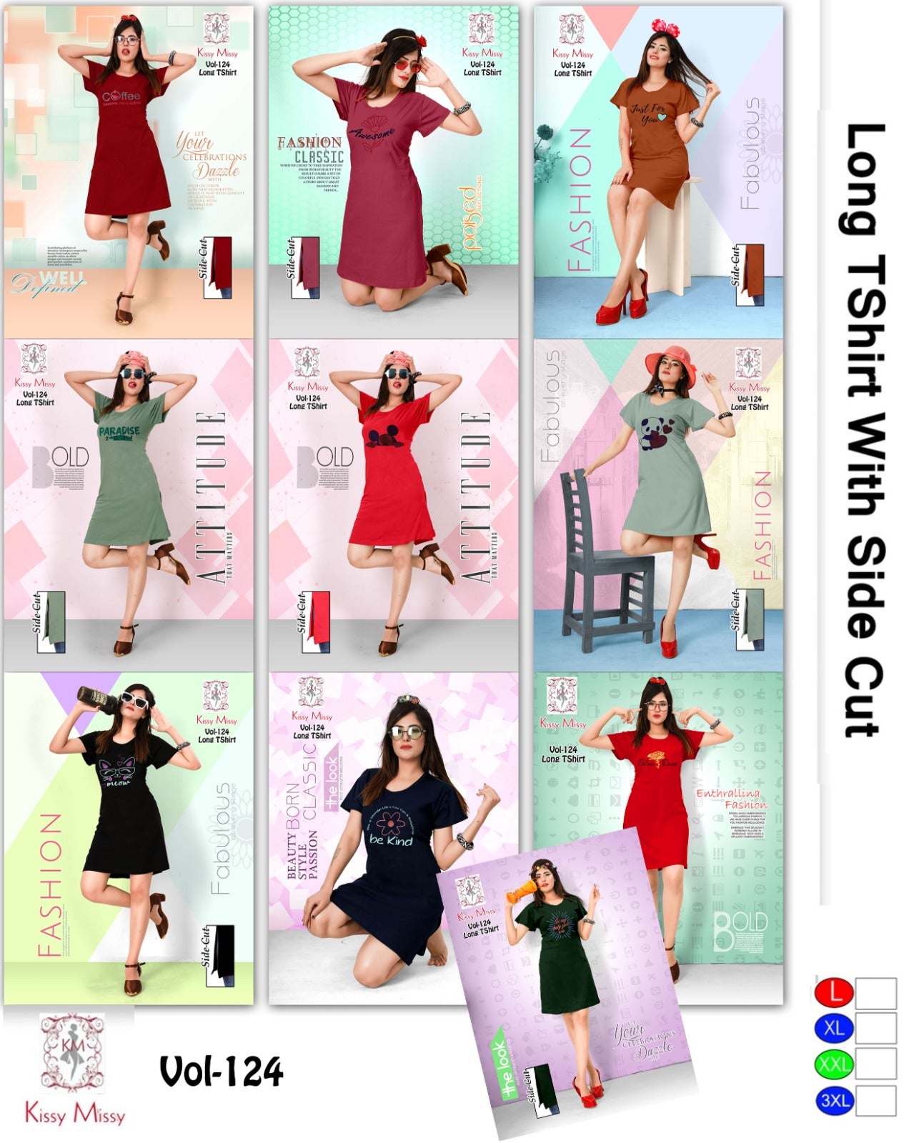 Long tshirt with side cut (HALF NIGHTY).