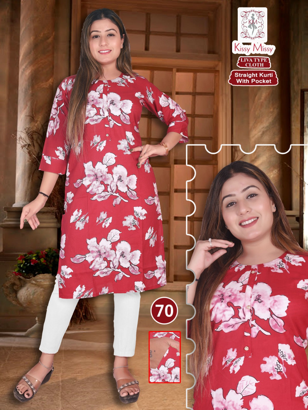 Straight kurti with pocket