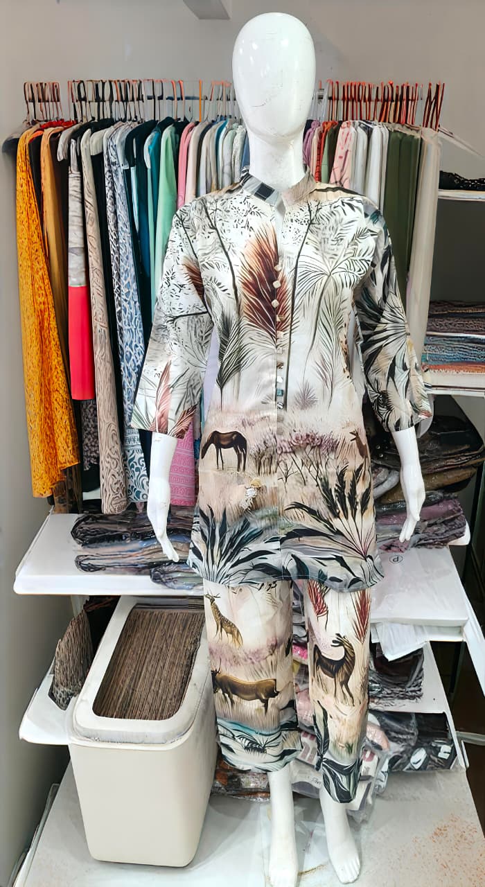 Printed Co-ord set liquid Slab