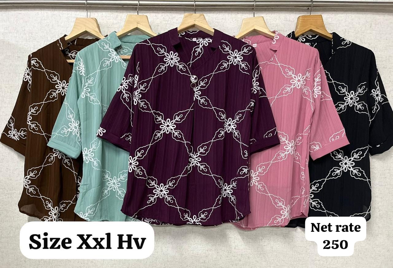 XXL Classy Embroided & Printed Top || Rs. 280 | 33 design