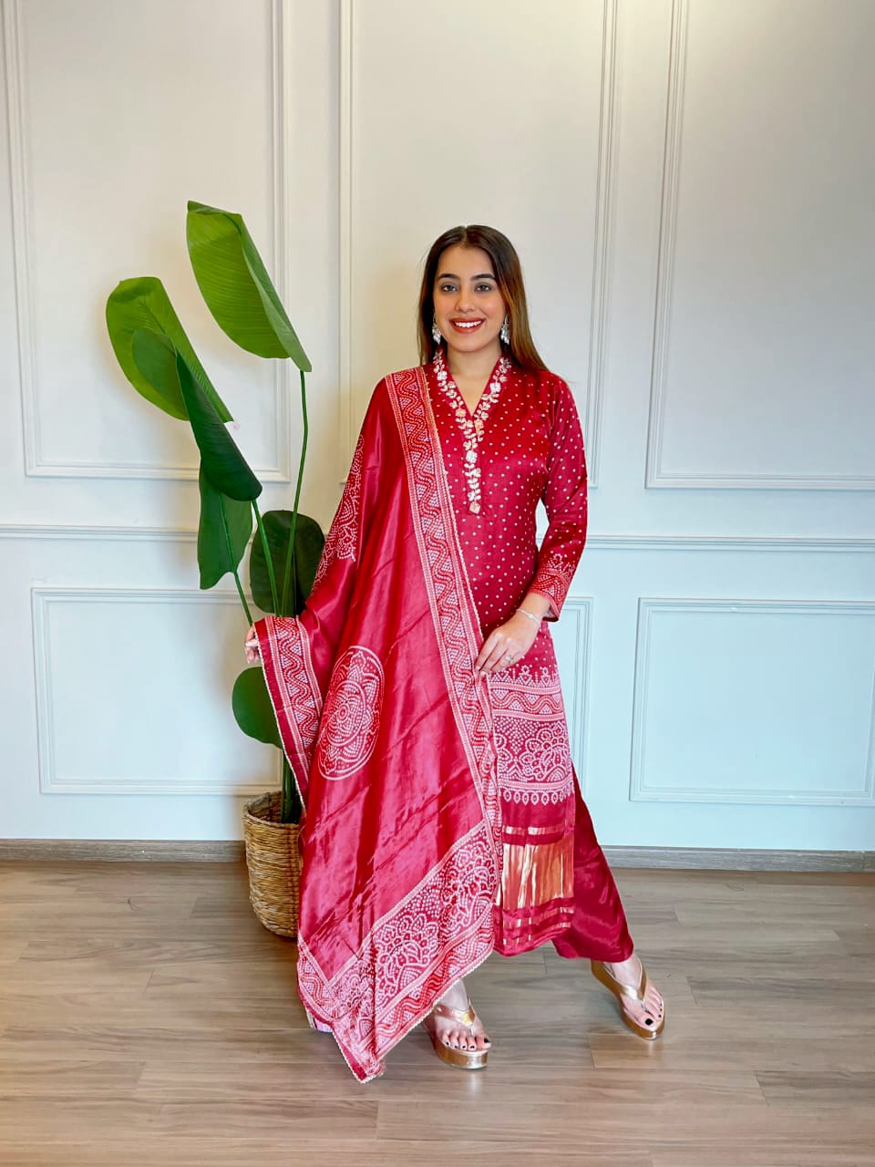 Chinon Silk Designer Festive Wear Set