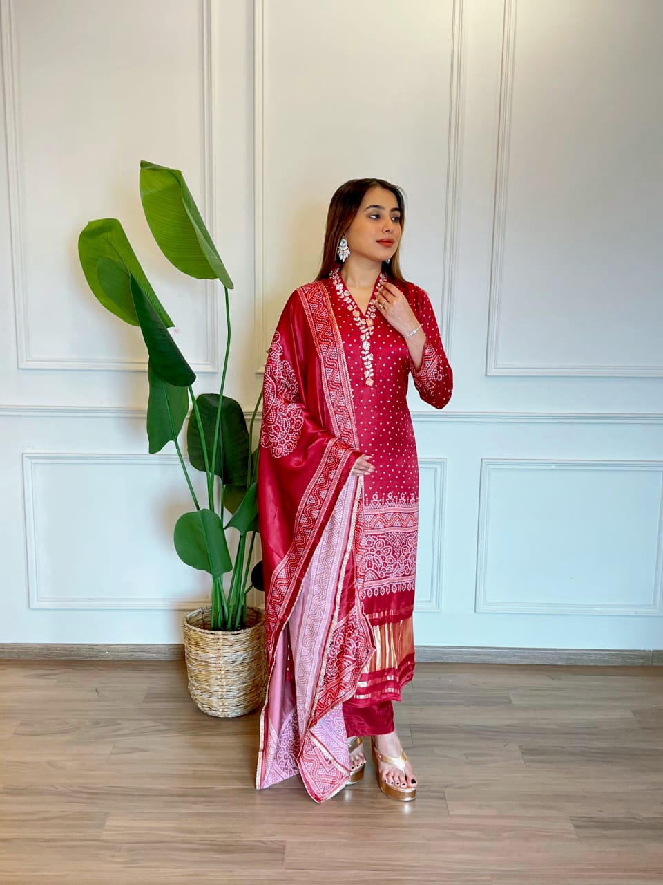 Chinon Silk Designer Festive Wear Set