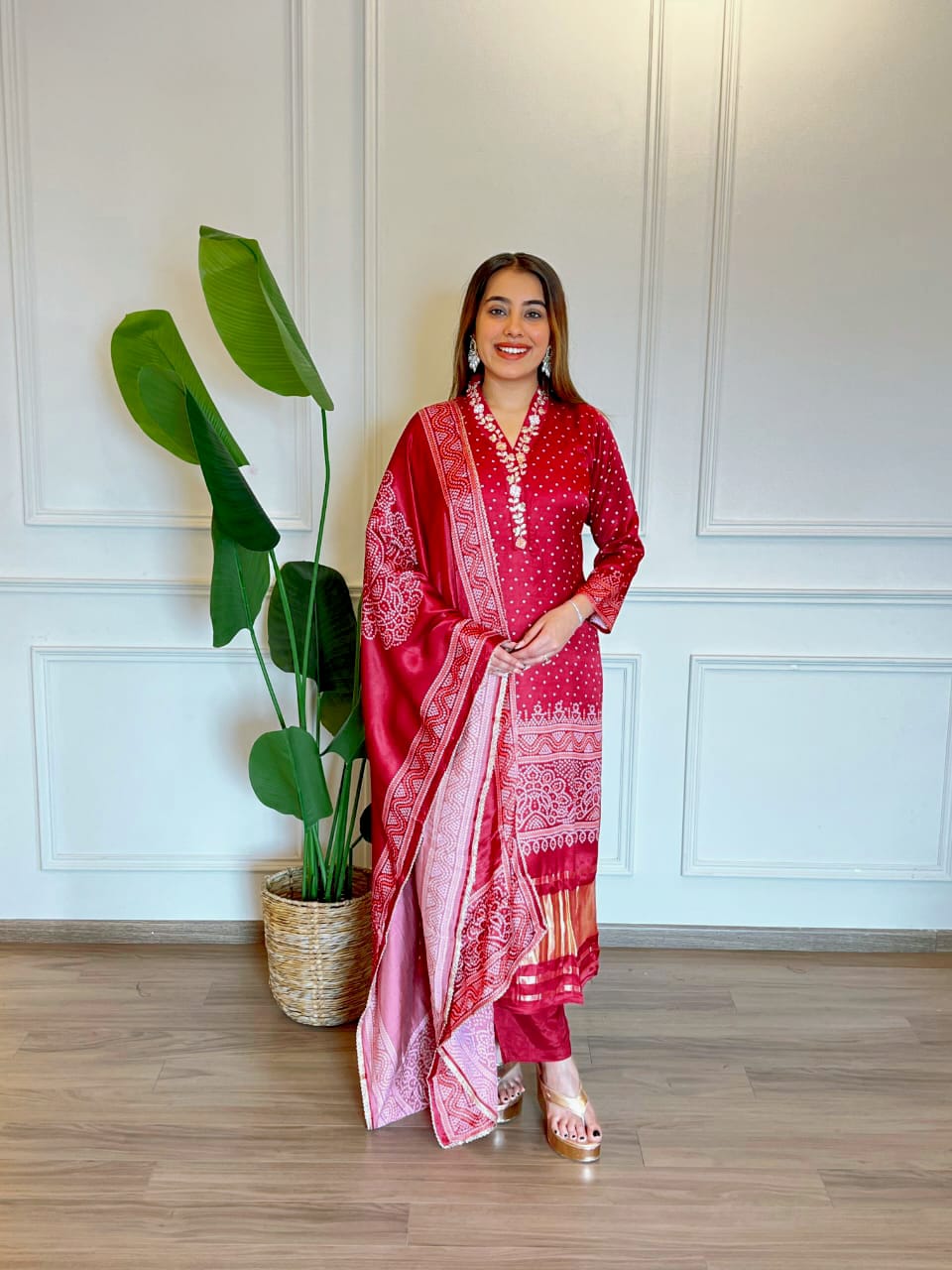 Chinon Silk Designer Festive Wear Set