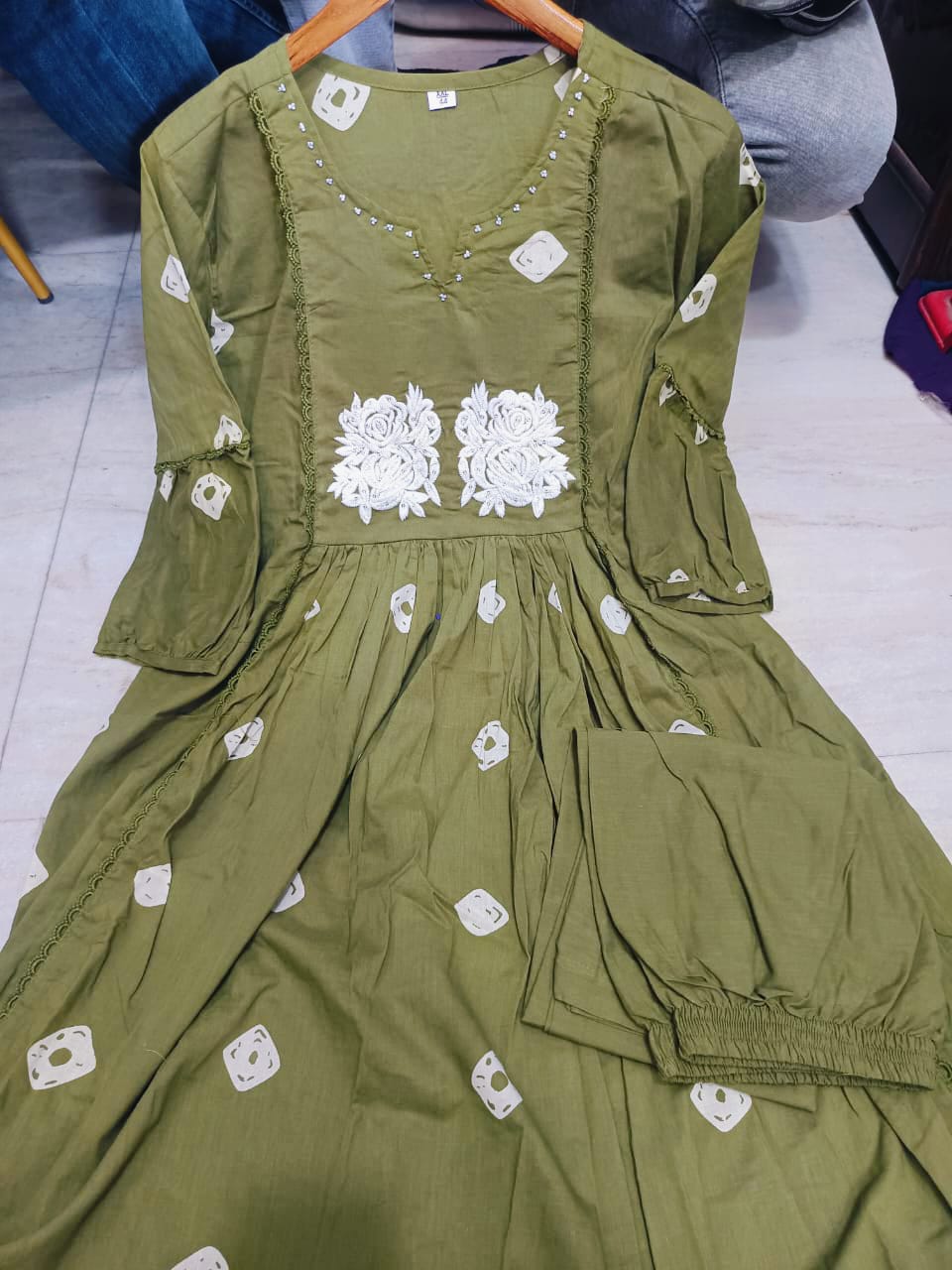 Beautiful Cotton A-Line Frock with pan