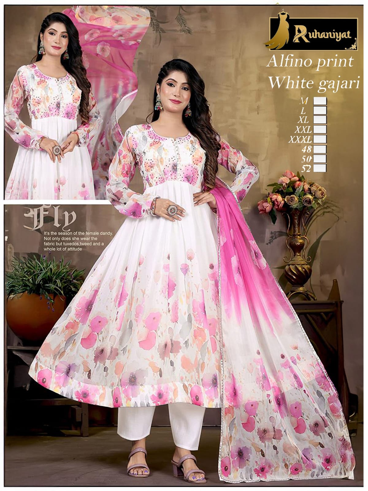 Alfino Georgette Anarkali Kurta Set