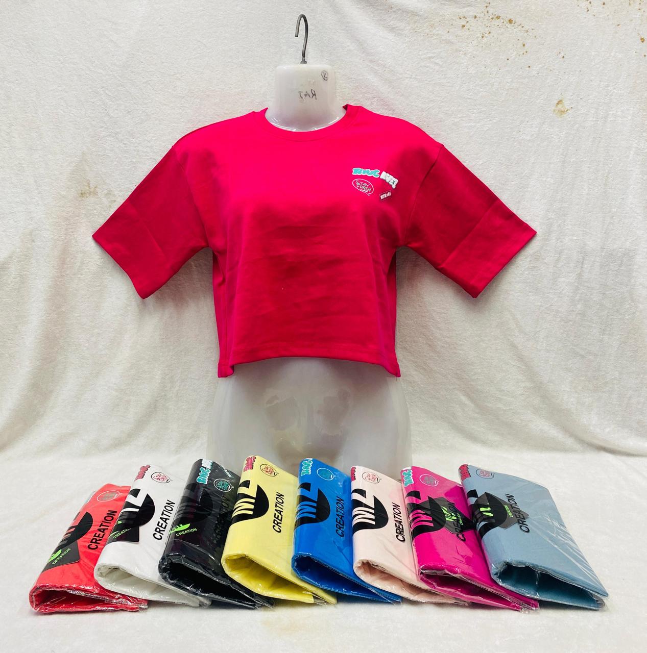 Girls Down Shoulder Graphic Print T-Shirt