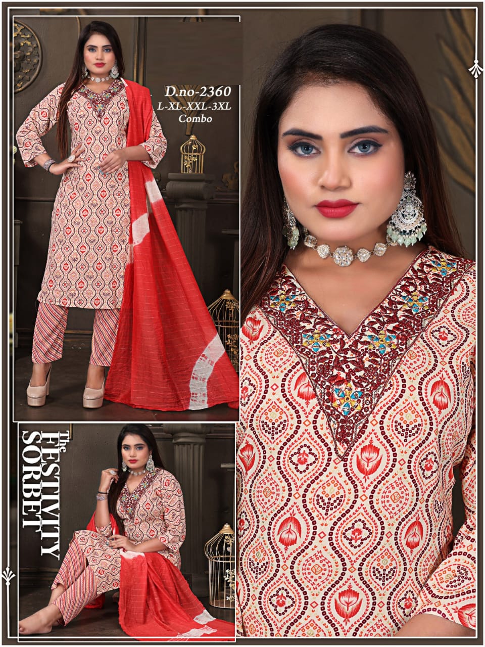 3-piece set: Kurti, Pant