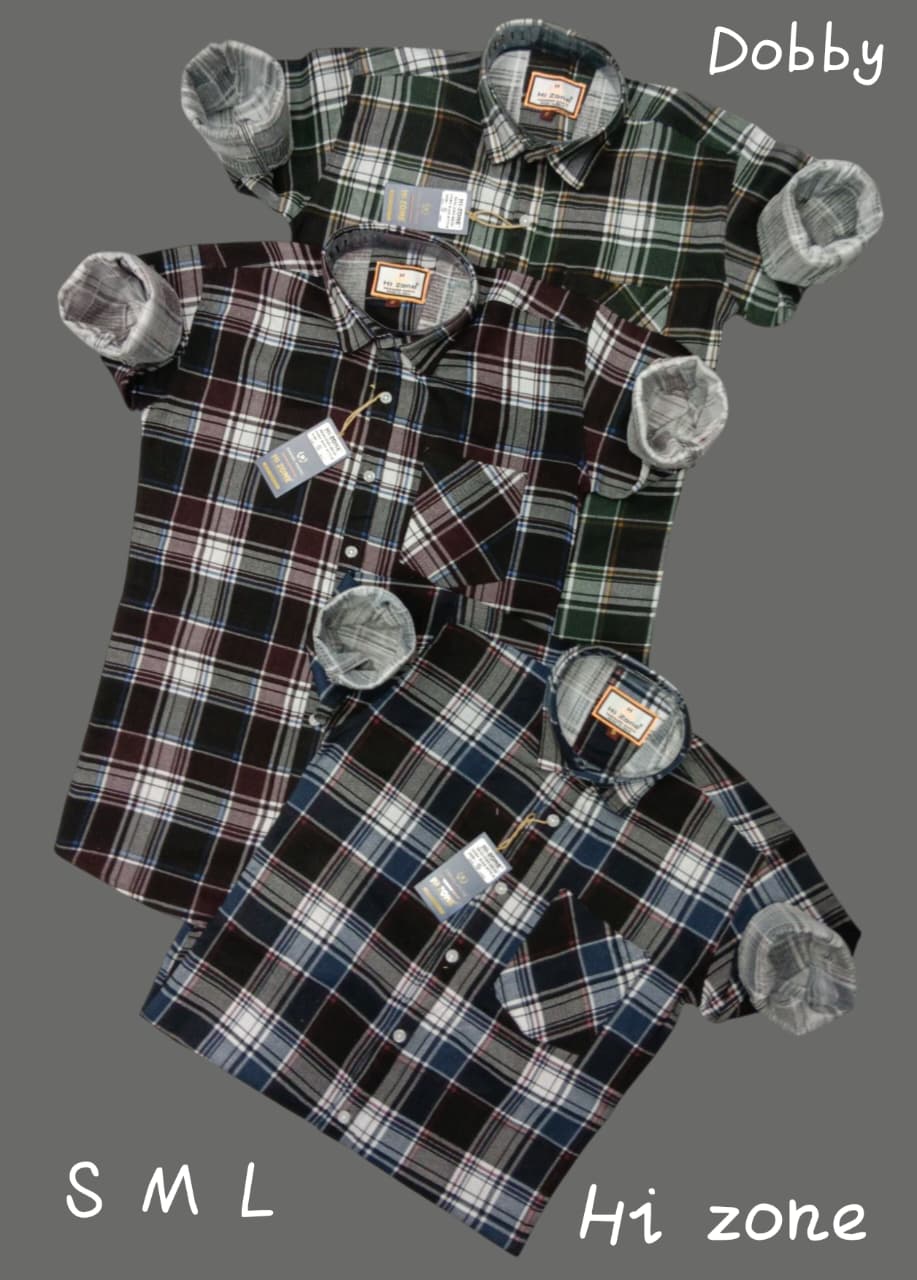 Men's Dobby Waffle Printed Shirts
