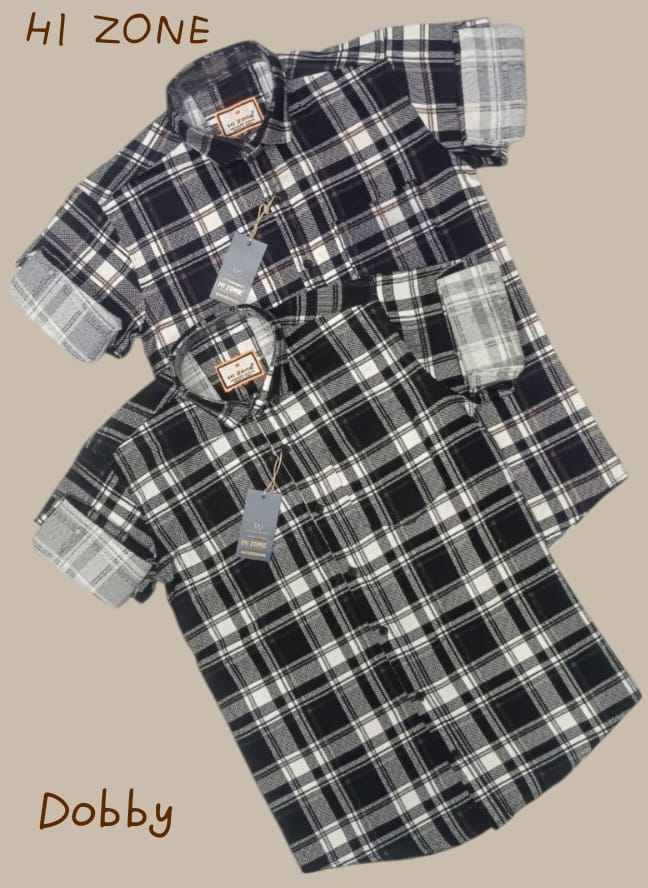 Men's Dobby Waffle Printed Shirts