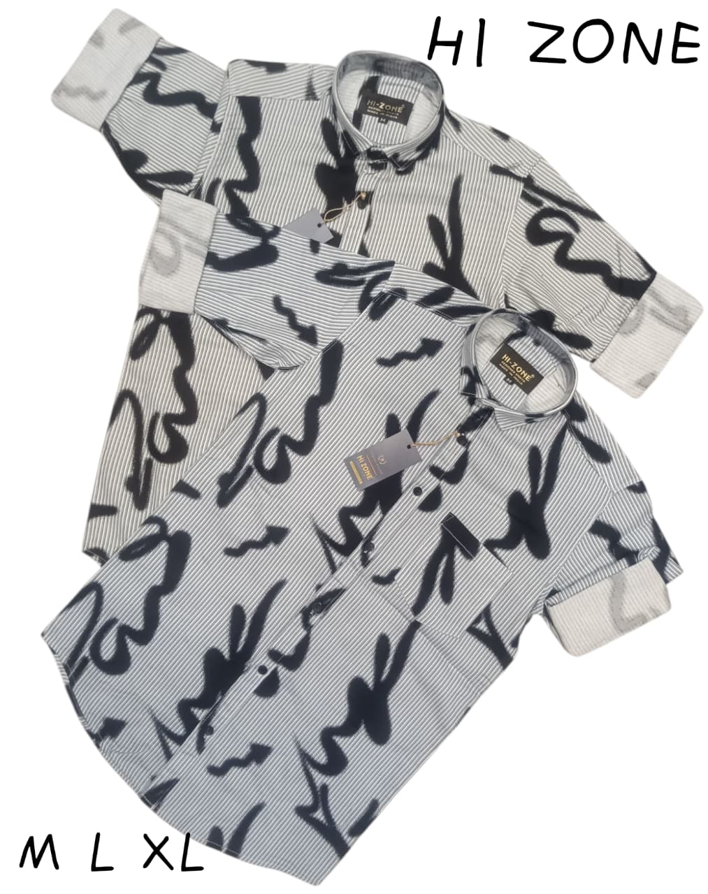 Men's Dobby Waffle Printed Shirts