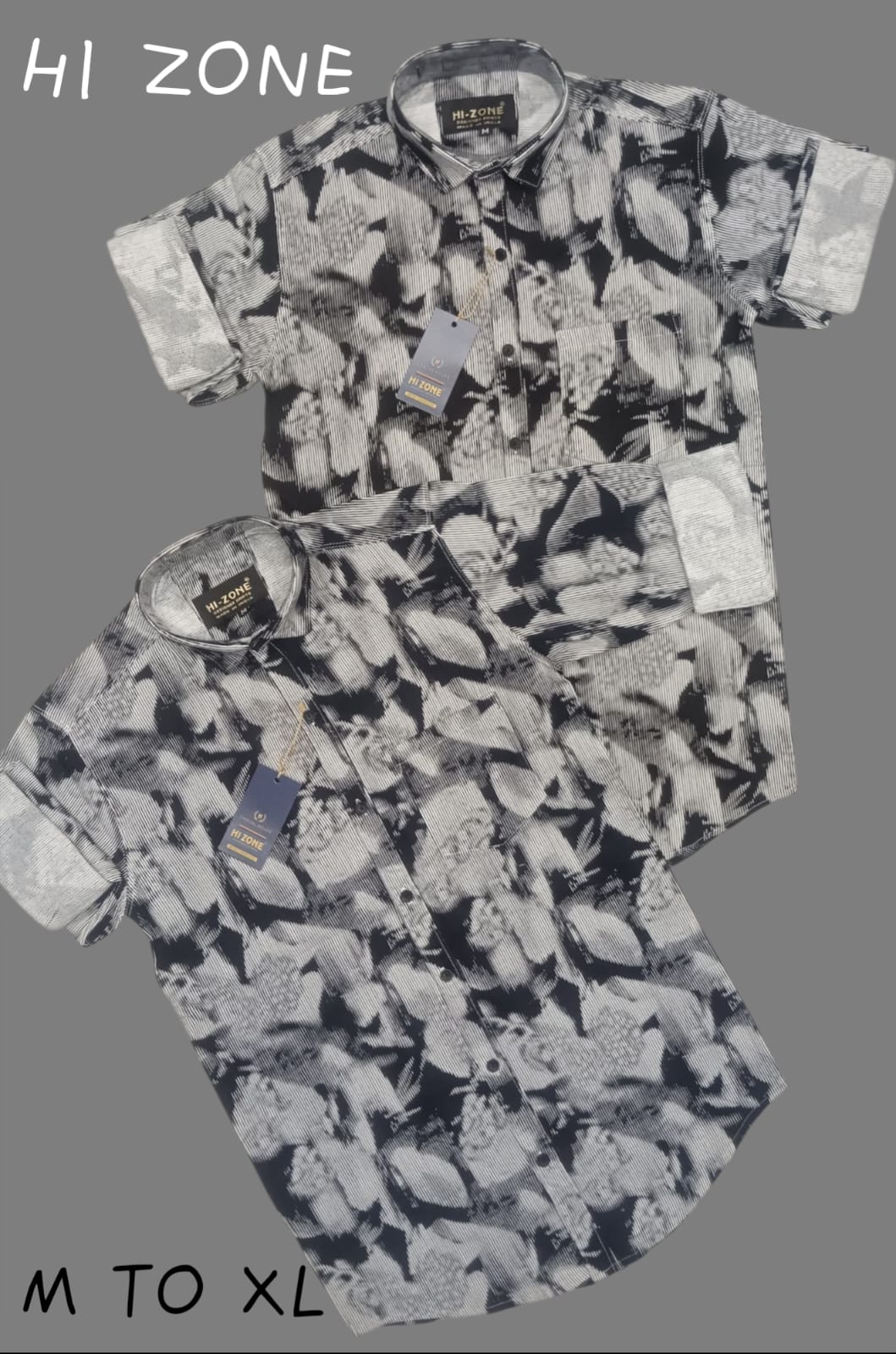 Men's Dobby Waffle Printed Shirts