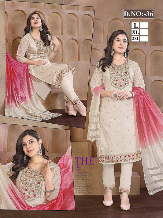 Chanderi kurti set