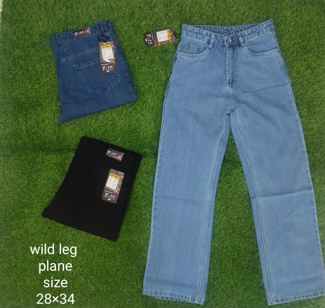 Wide leg girls jeans