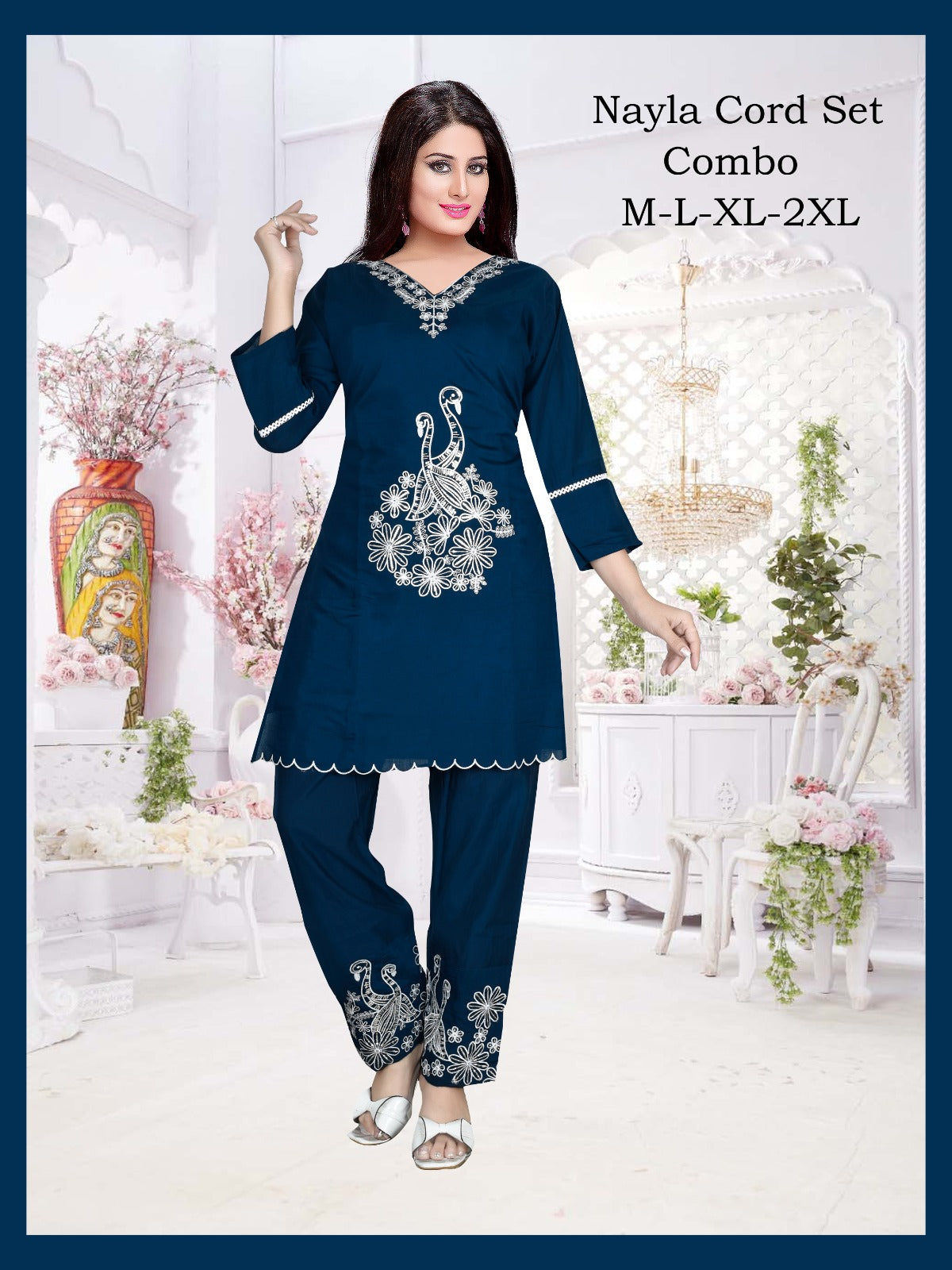 Luxurious embroided Roman Co-ord Set