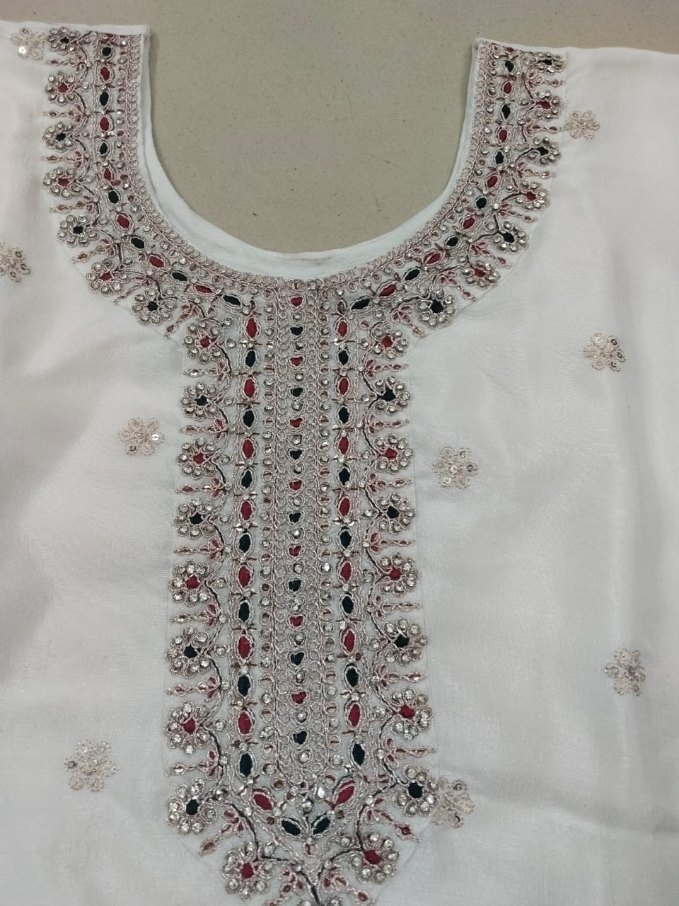 Royal Red - Punjabi Salwar Kurti  With Embroided Dupatta