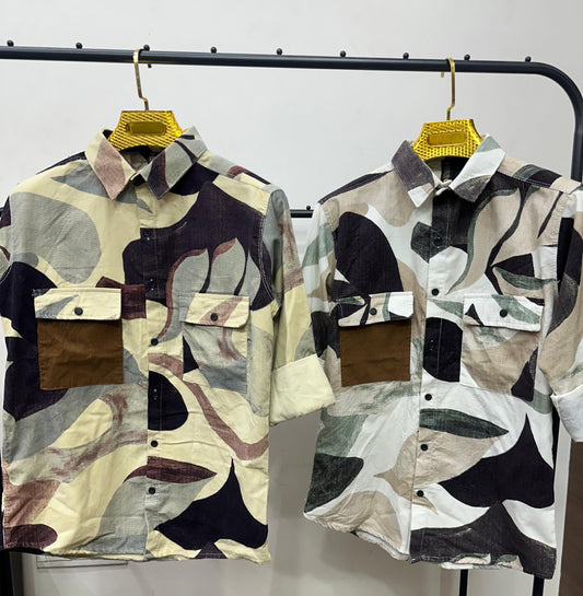 Fashionable Casual Shirts with Unique Texture and Pattern