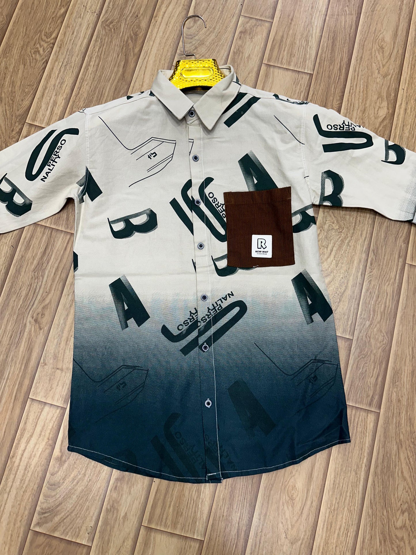 Trendy Men's Ombre Print Shir