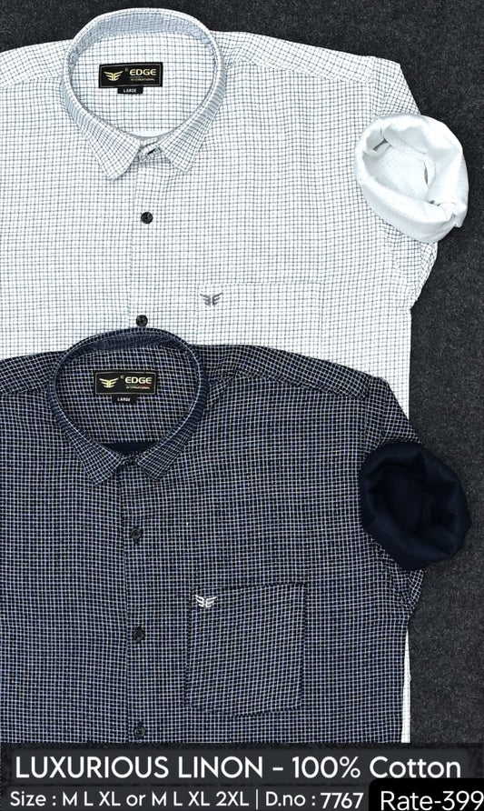 Small Check Barik - Cotton Premium Shirt Mens