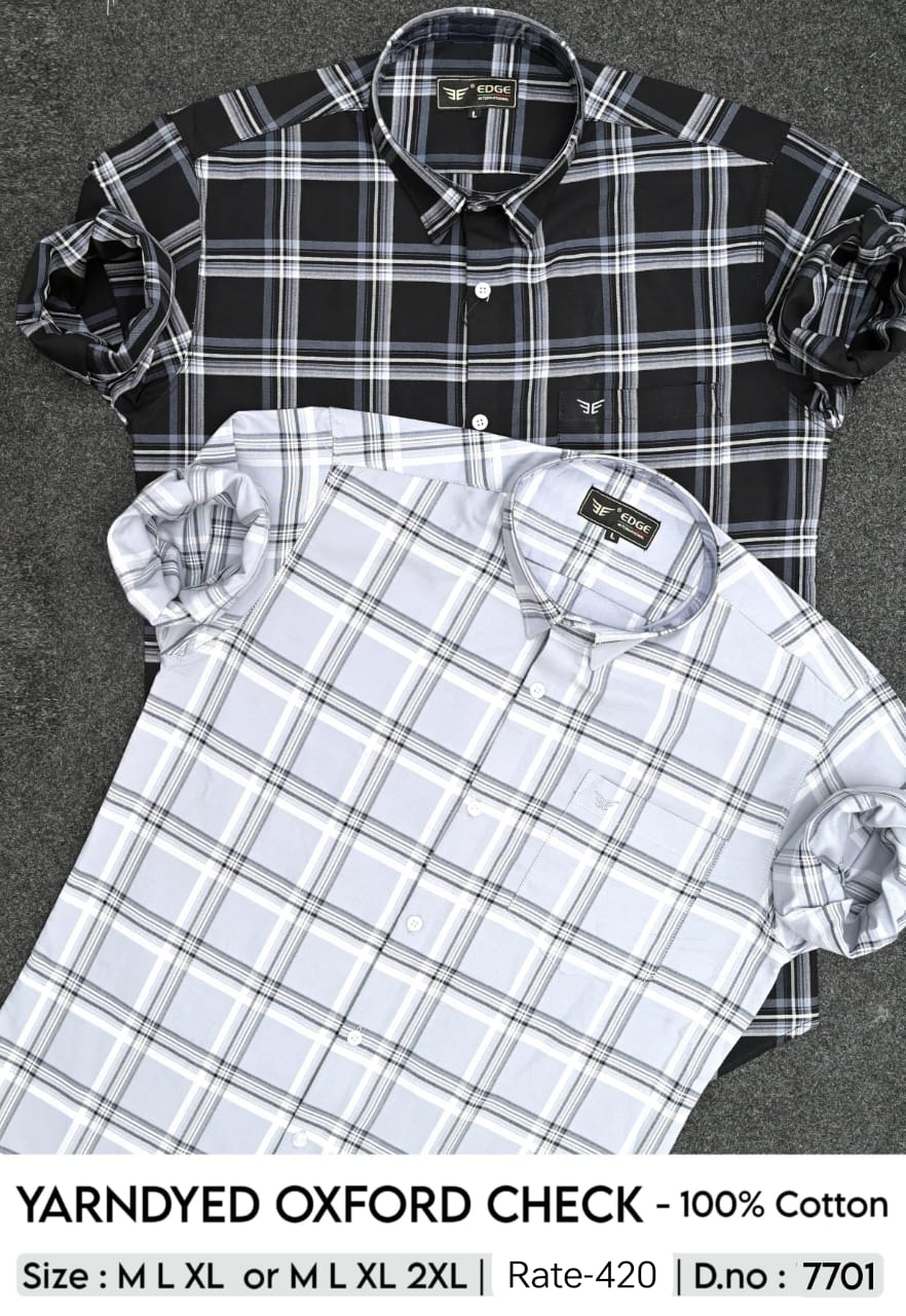 "EDGE" Branded Classic Plaid Full Sleeve Shirt