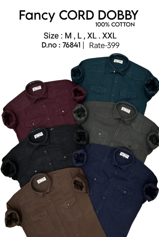 Men's Full Sleeve Fancy Cord Dobby Shirts