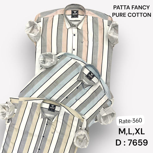 PATTA FANCY PURE COTTON fabric SHIRT