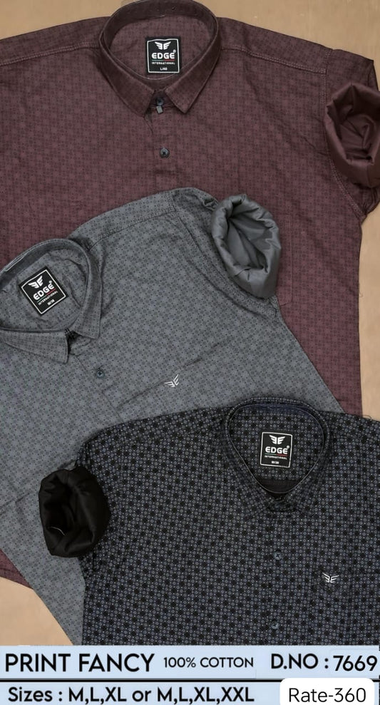FANCY PRINTS 100% COTTON SHIRT