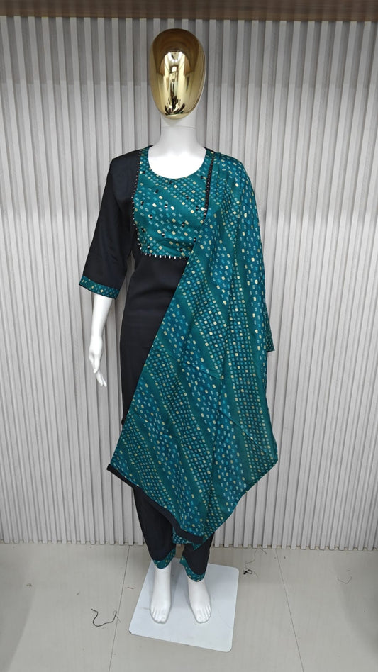 Premium 22kg Rayon kurti 3pc set