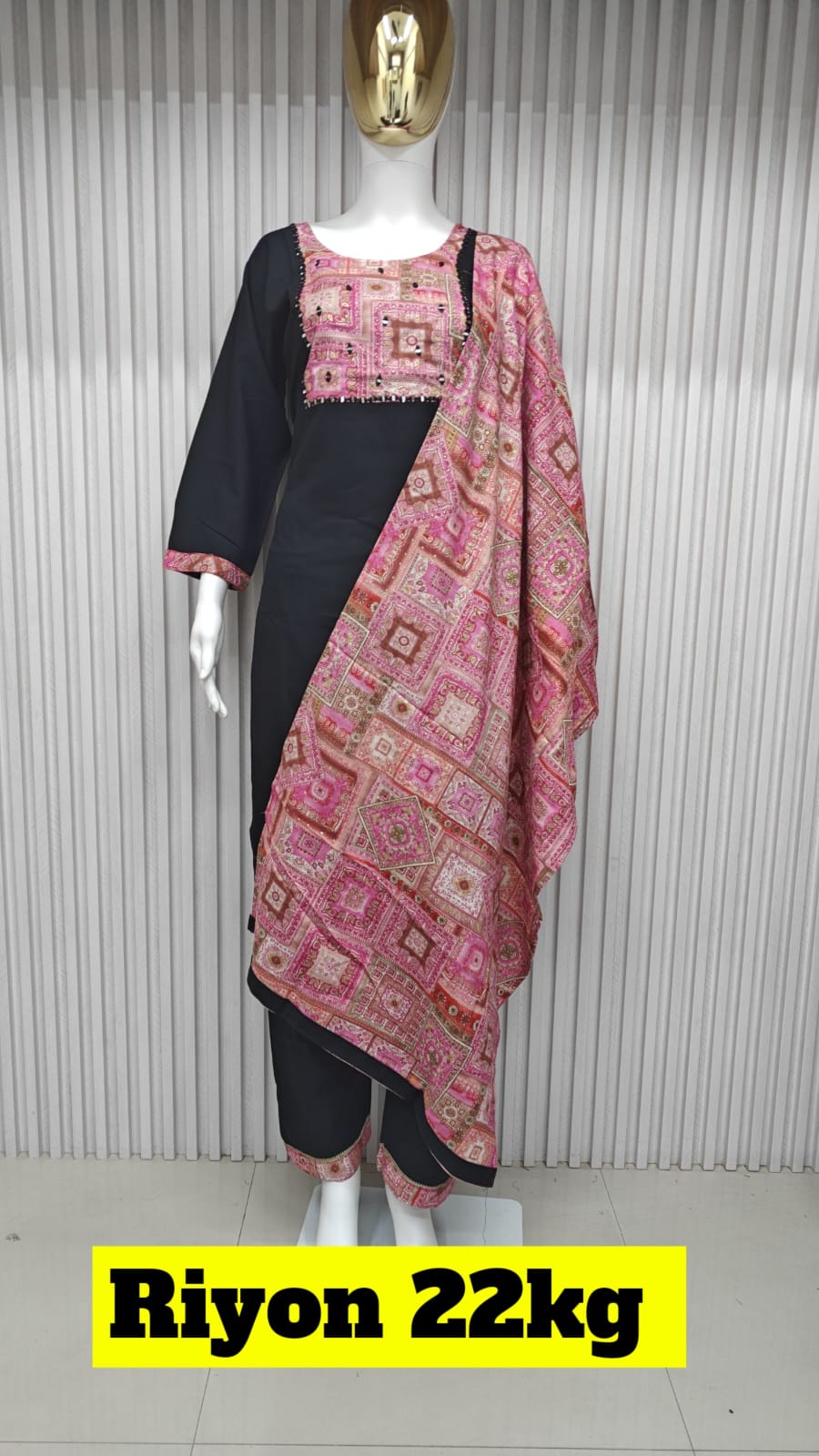 Premium 22kg Rayon kurti 3pc set