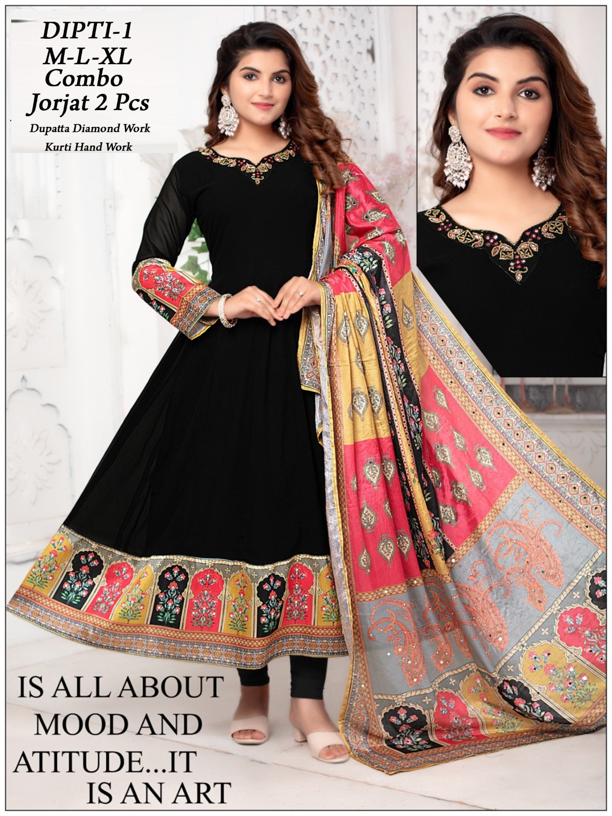 Anarkali-style Kurti