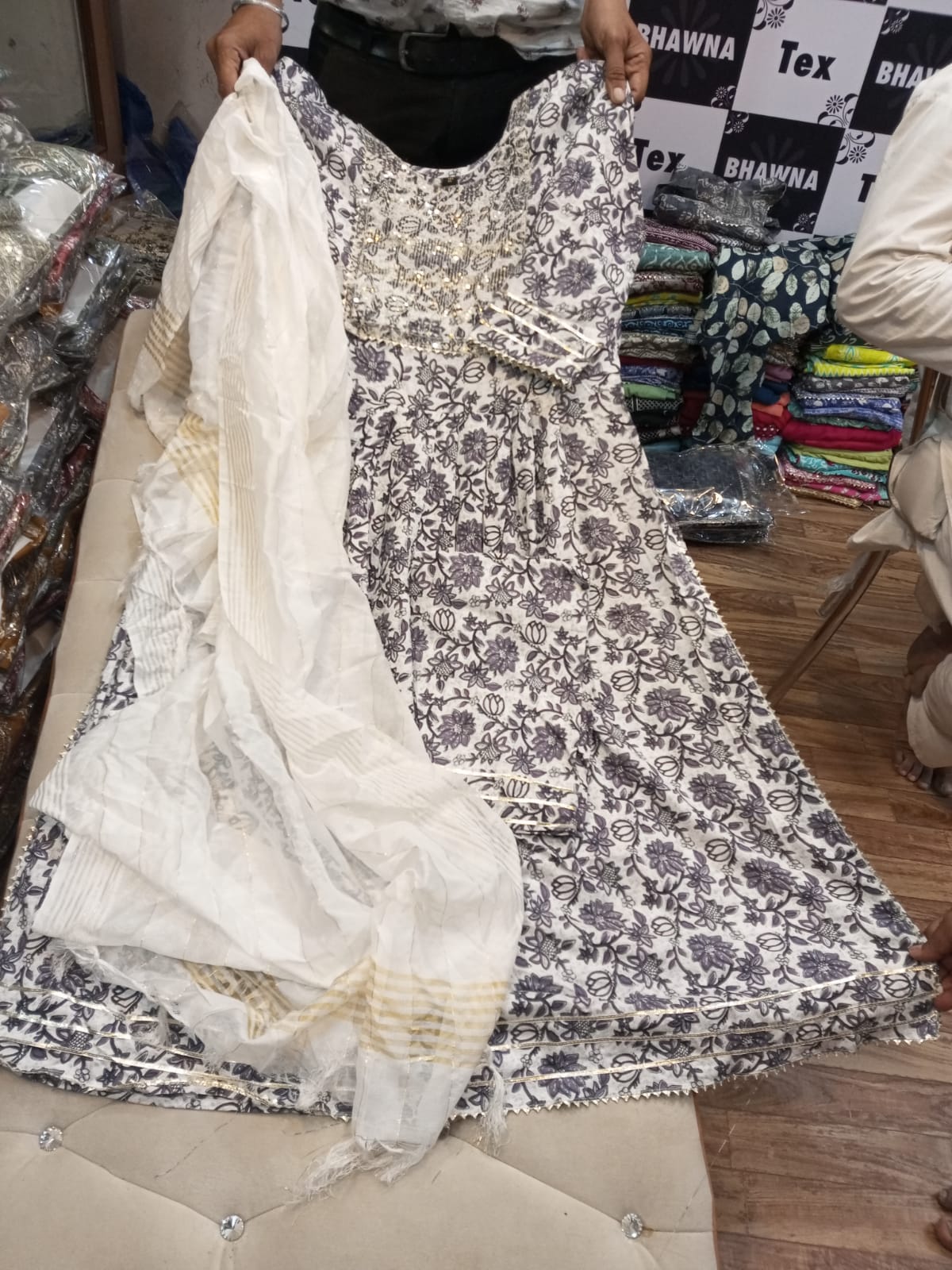 Rayon Ghera 3-Piece Kurti Set