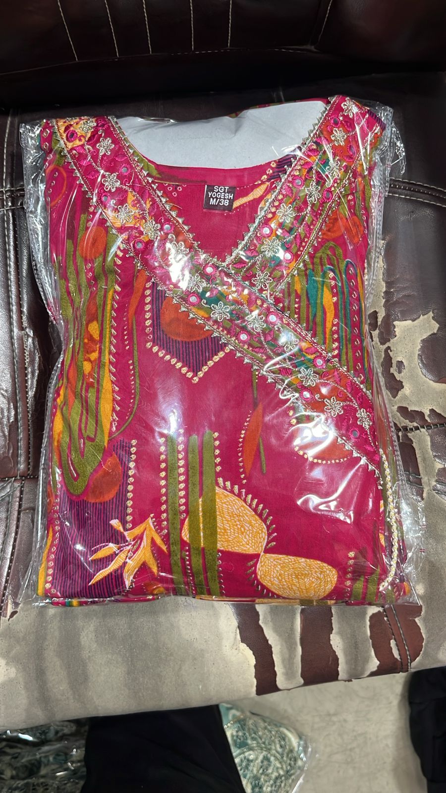 Rayon Foil Fabric Kurti Set