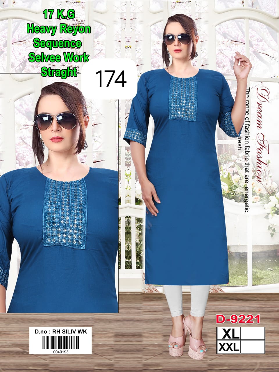 Girls' heavy 17 kg Rayon Kurti