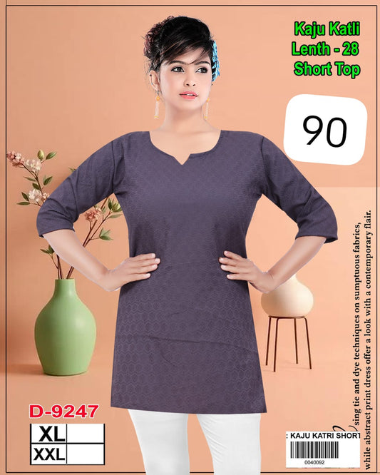 Girls' kaju katli short top kurti