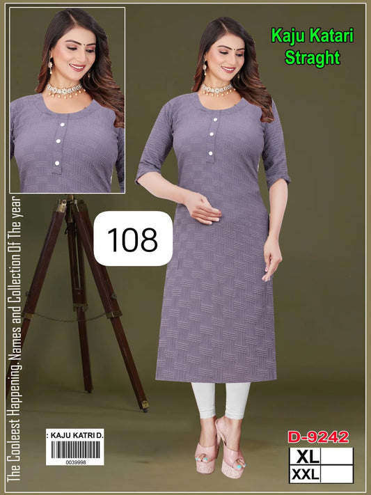 Girls' heavy kaju katri straight