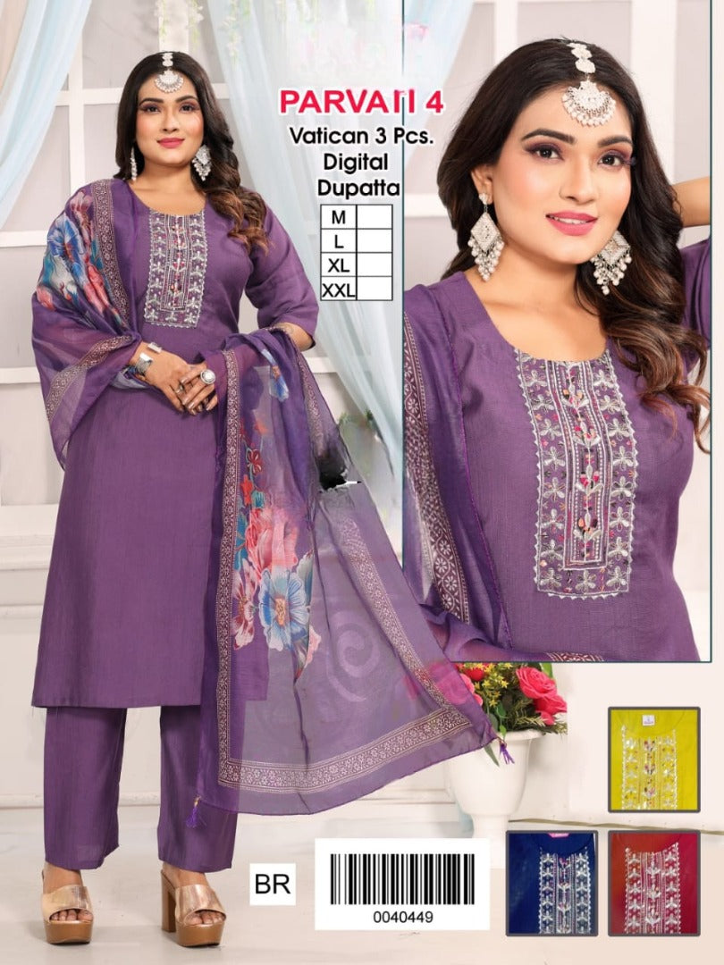 Heavy Reyon Foil  Kurti Set