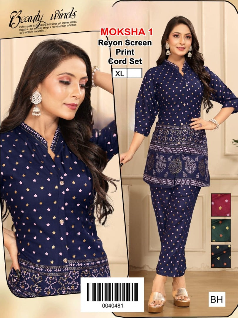 Reyon Printed Co-ord Set