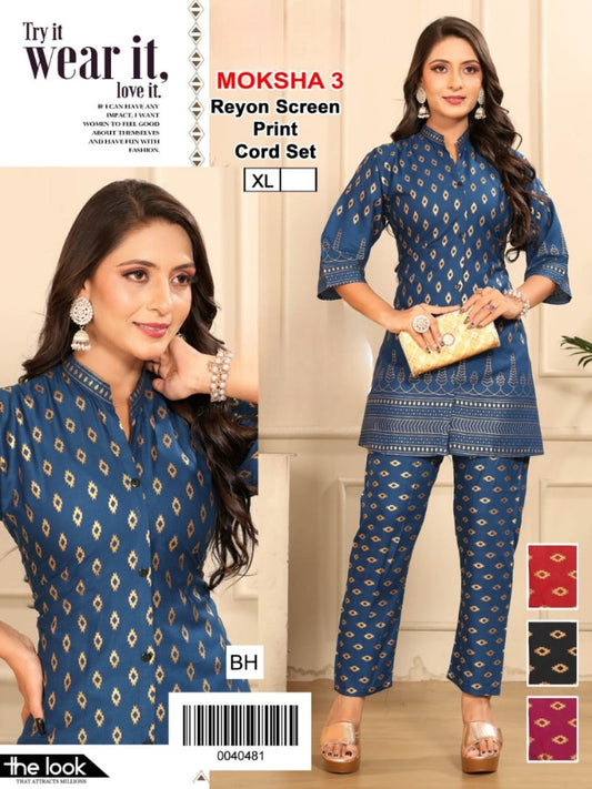 Reyon Printed Co-ord Set