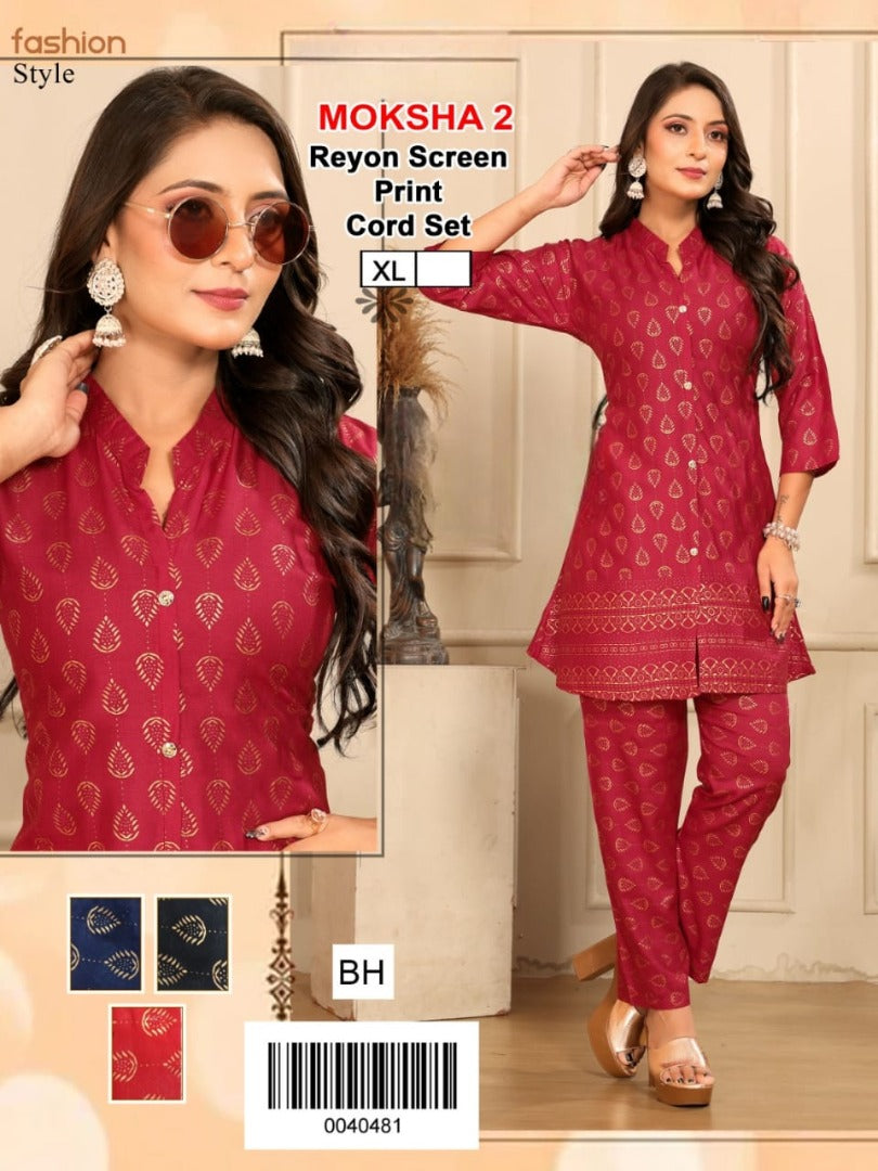 Reyon Printed Co-ord Set