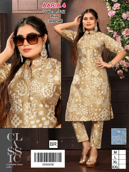 vatican Foil Printed Co-ord