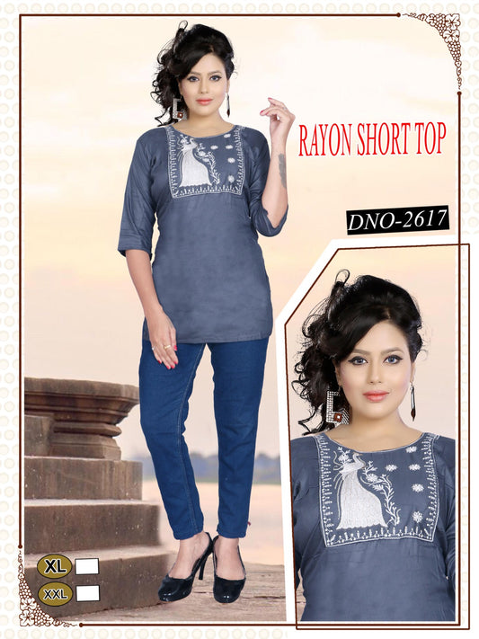 Girls'  reyon  Short top