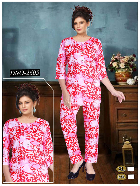 Girls'  reyon  Night suit